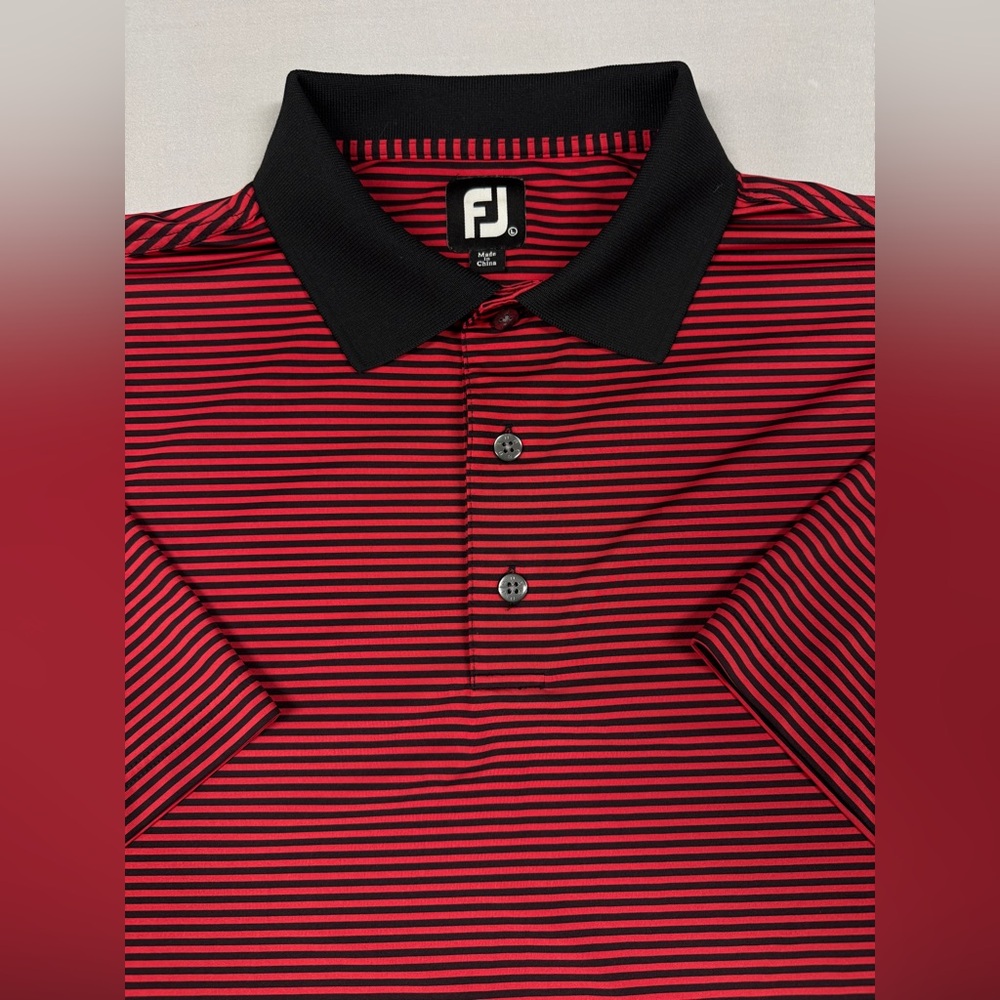 FootJoy - Large - Red/Black Golf Polo